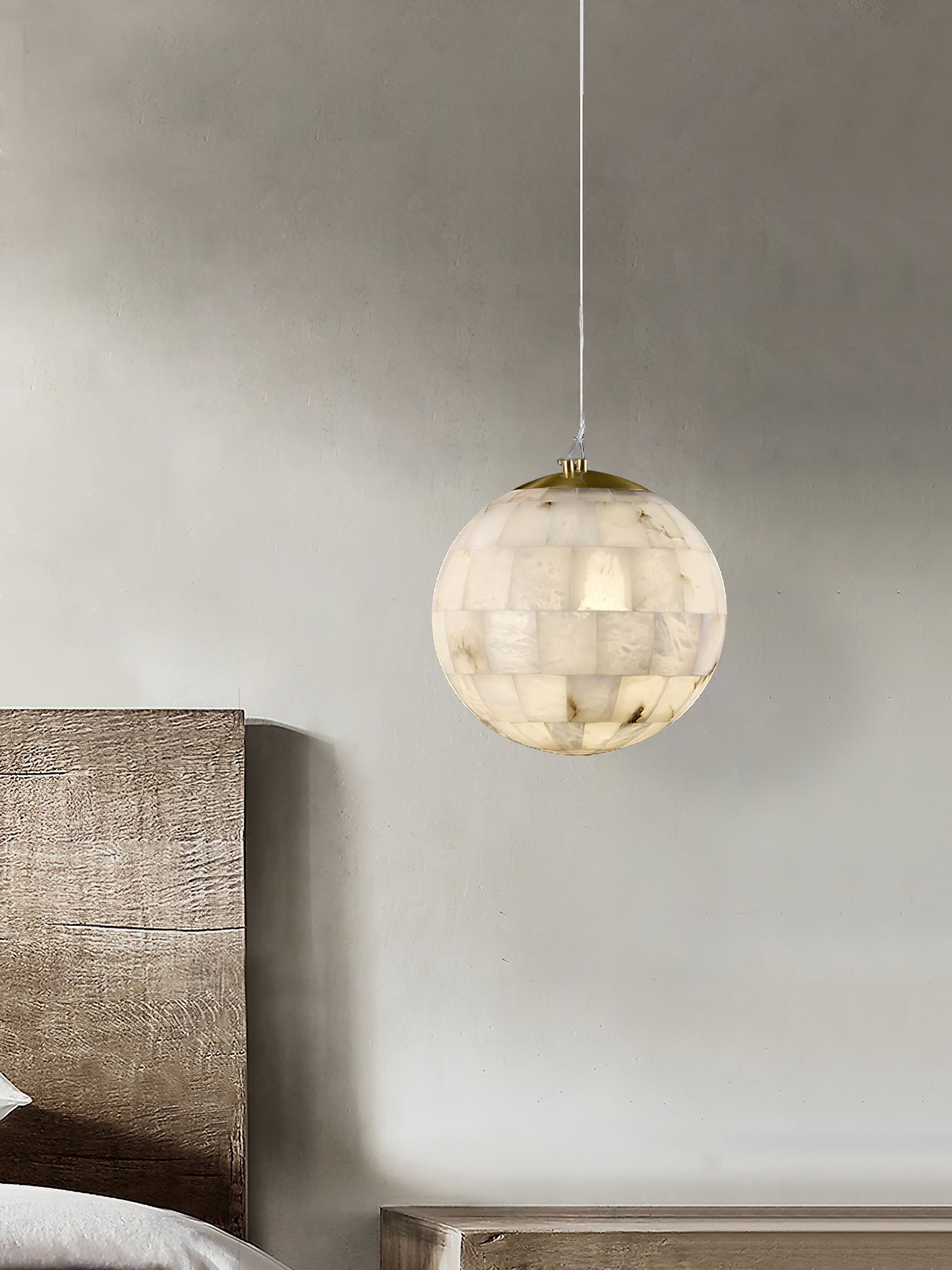 Alabaster Globe Pendant Lamp