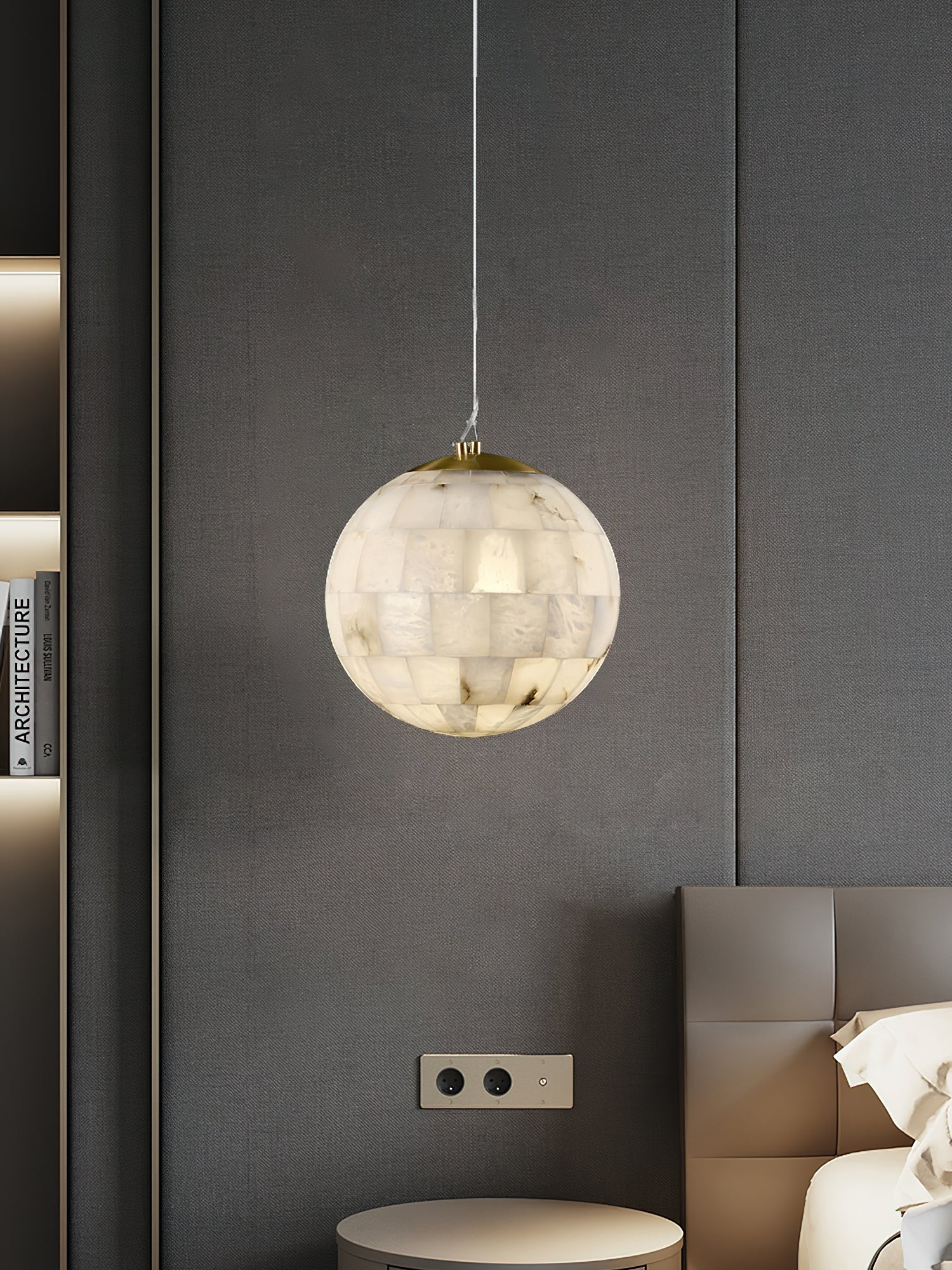 Alabaster Globe Pendant Lamp