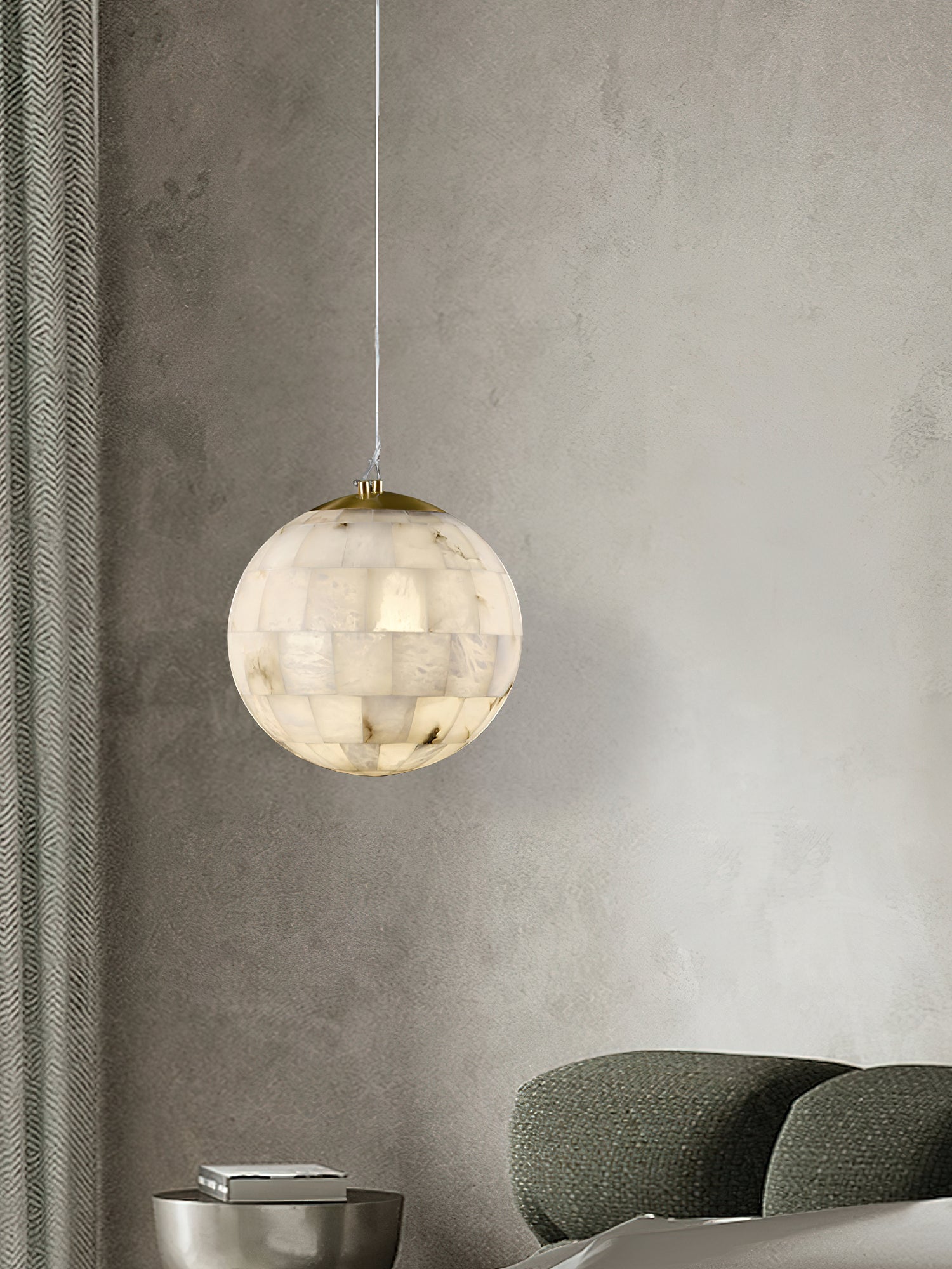 Alabaster Globe Pendant Lamp