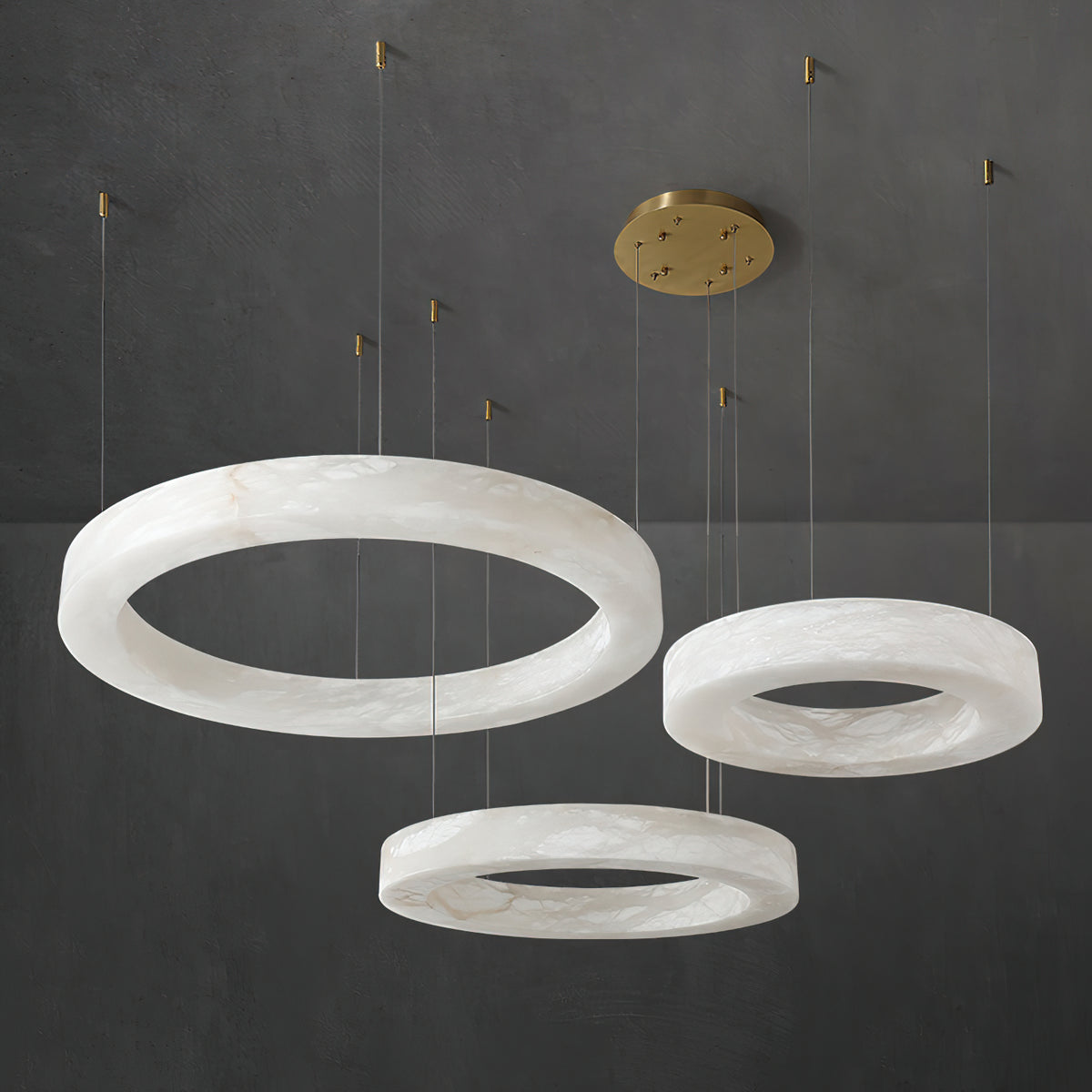 Alabaster Ring Chandeliers