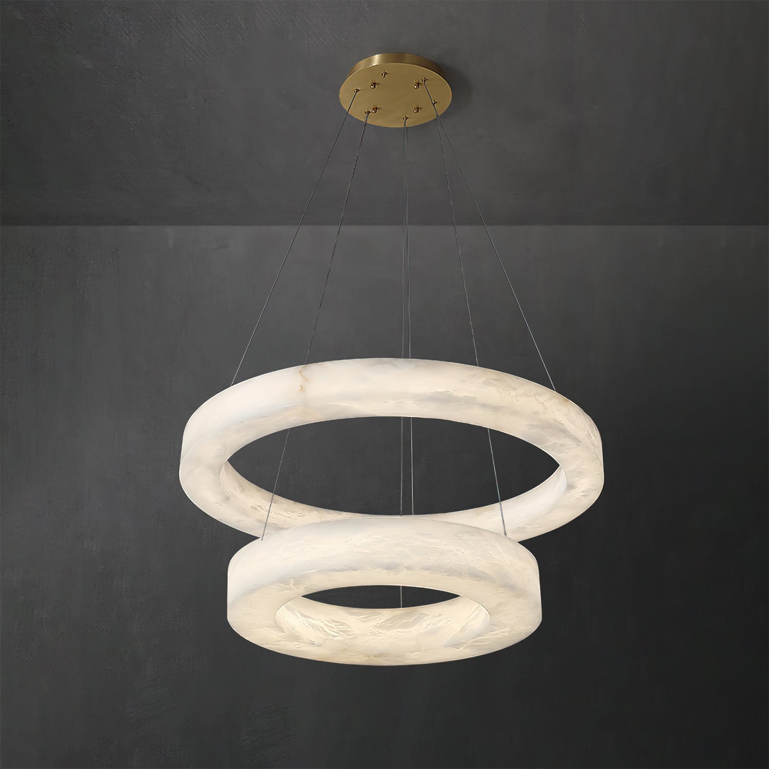 Alabaster Ring Chandeliers