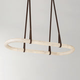 Dark brown + White alabaster