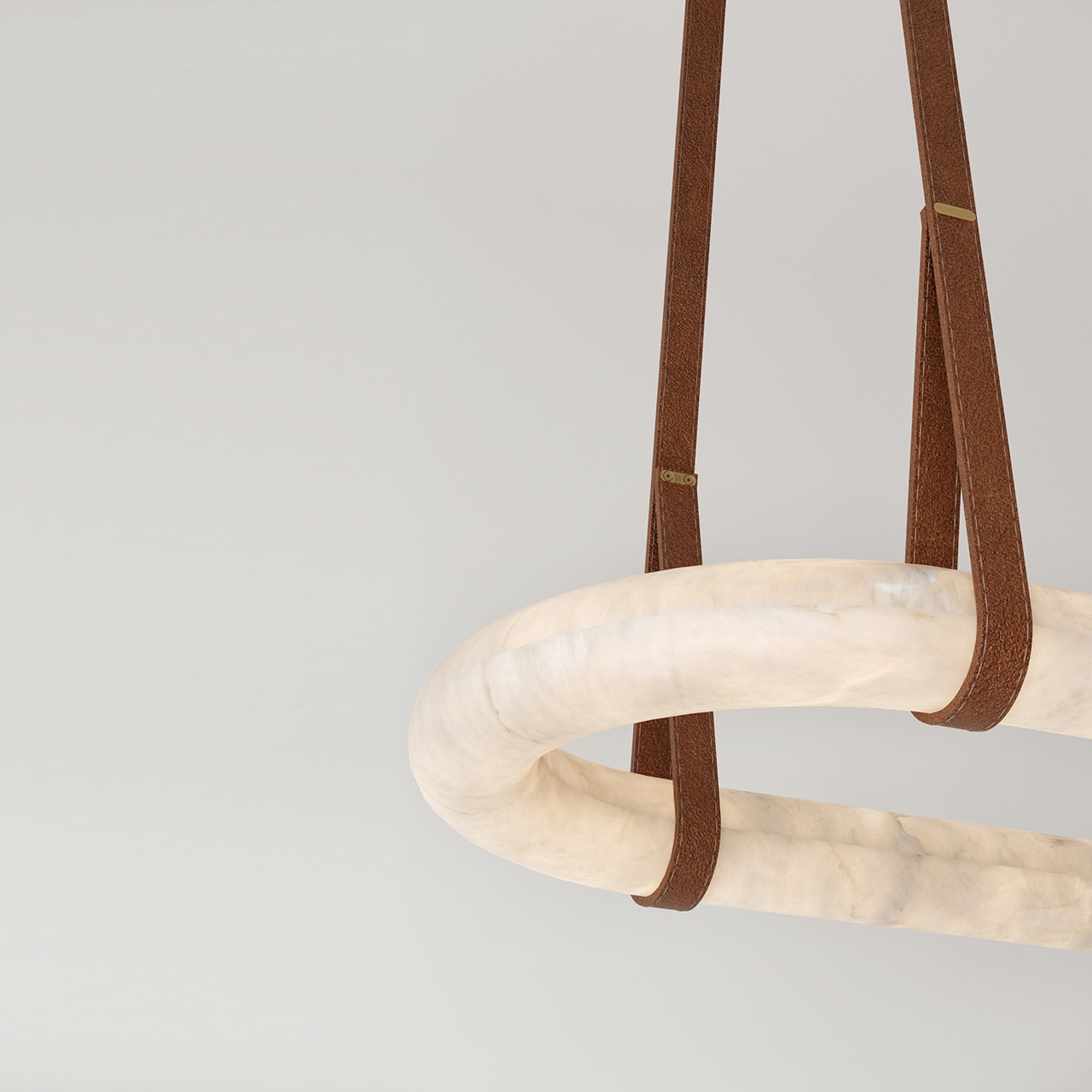 Alabaster Oval Suspension