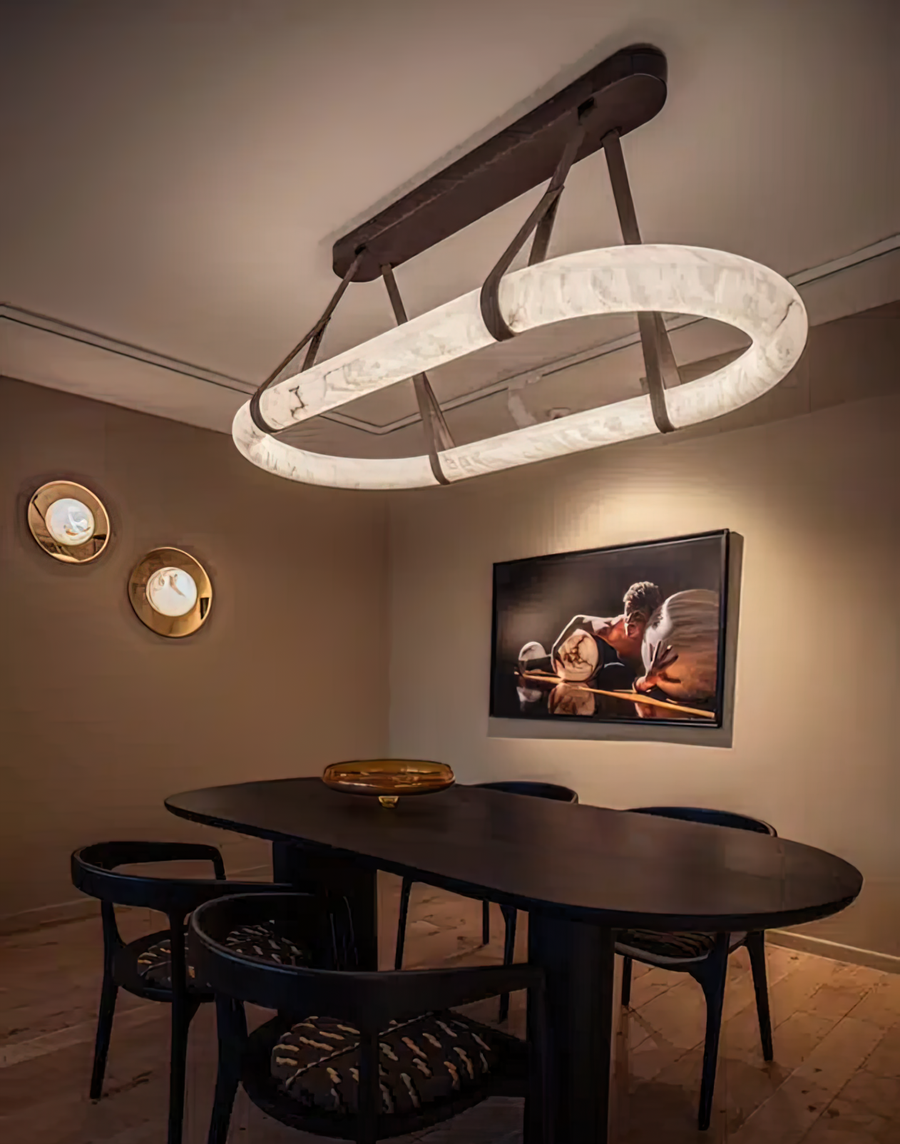 Alabaster Oval Suspension – detail 6