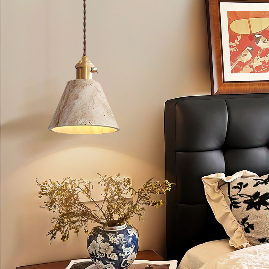 Alagusmo Travertine Pendant Light – detail 2