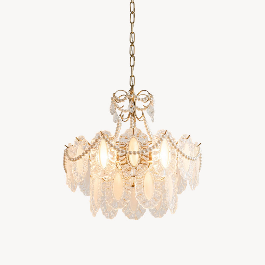 Aura Wave Pearl Chandelier