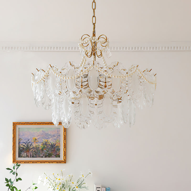 Aura Wave Pearl Chandelier