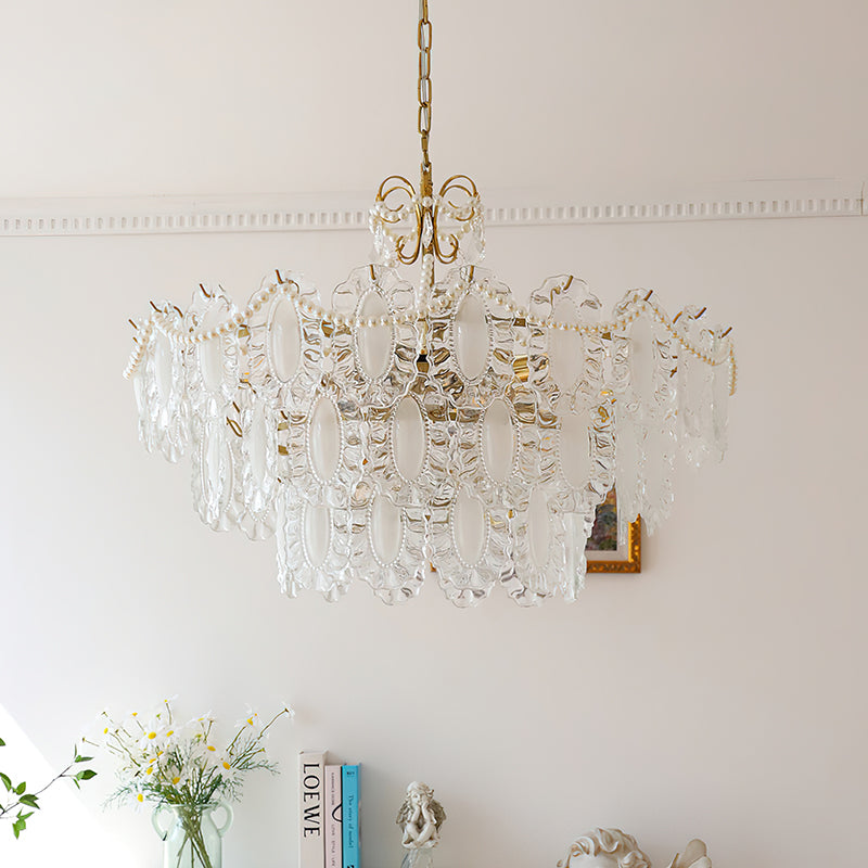 Aura Wave Pearl Chandelier