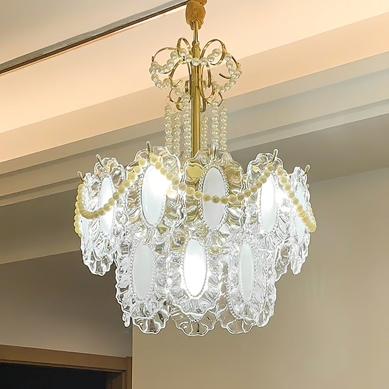 Aura Wave Pearl Chandelier