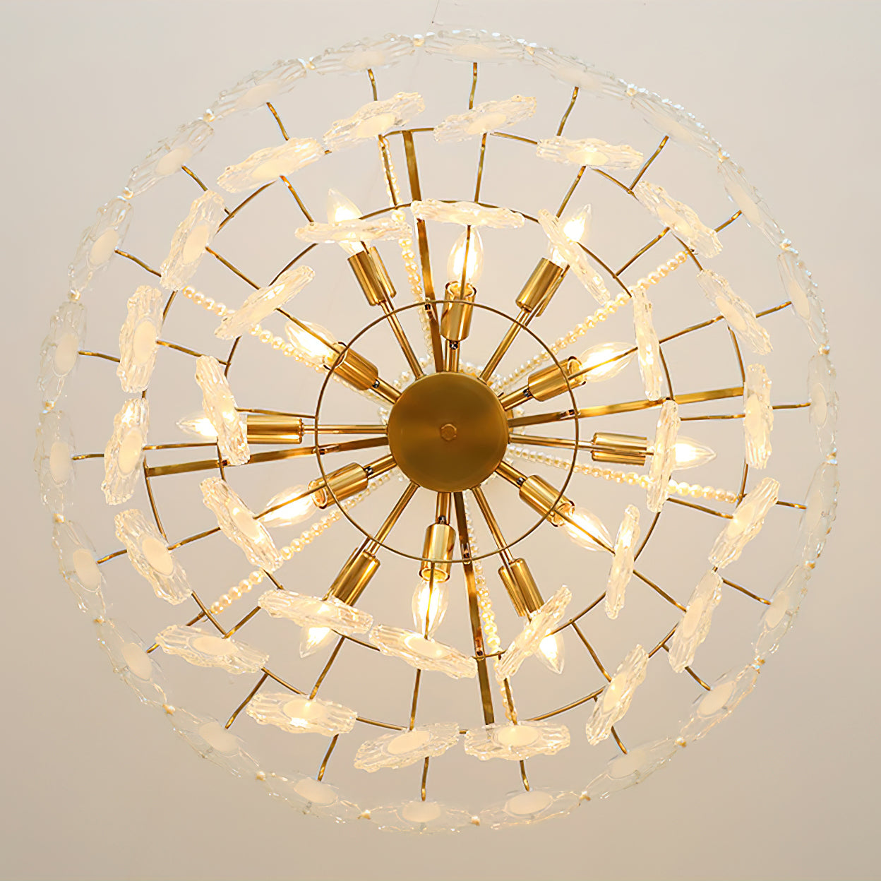 Aura Wave Pearl Chandelier