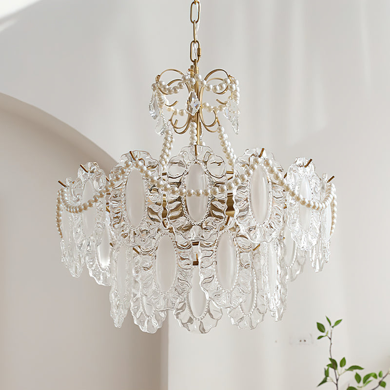 Aura Wave Pearl Chandelier