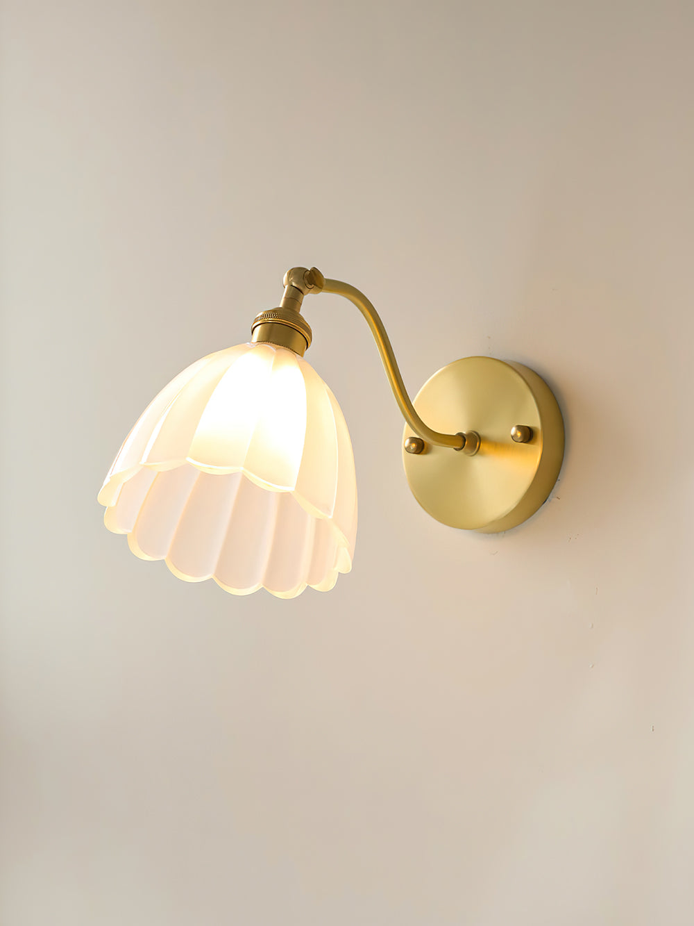 Brass Carved Wall Sconce