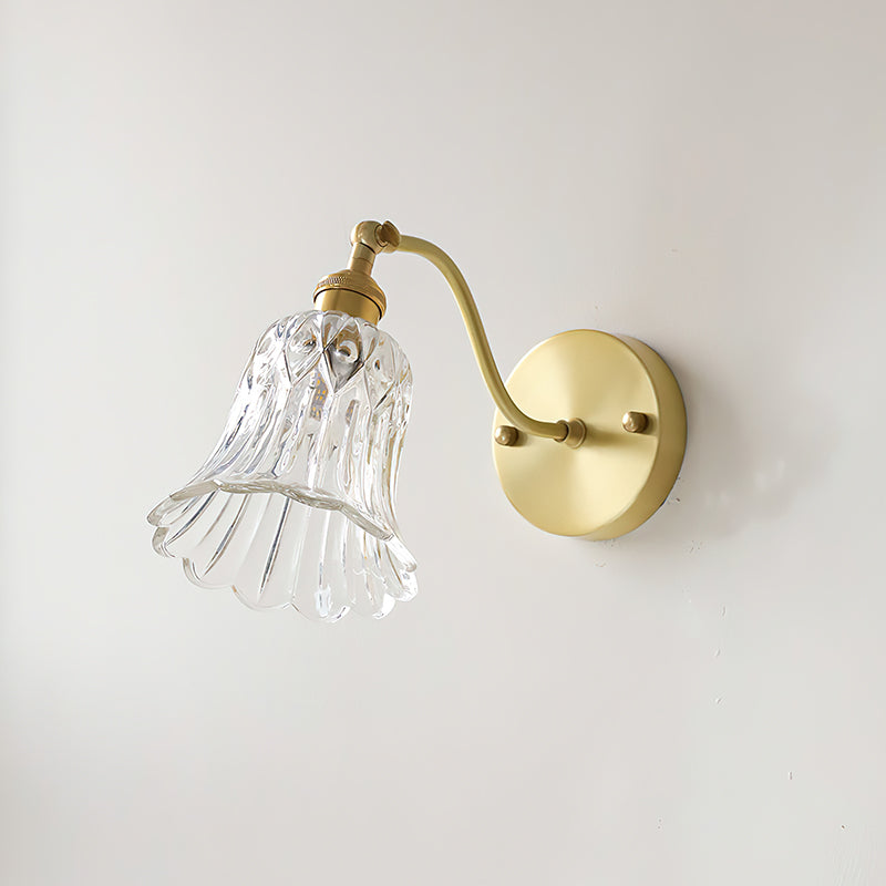 Brass Carved Wall Sconce