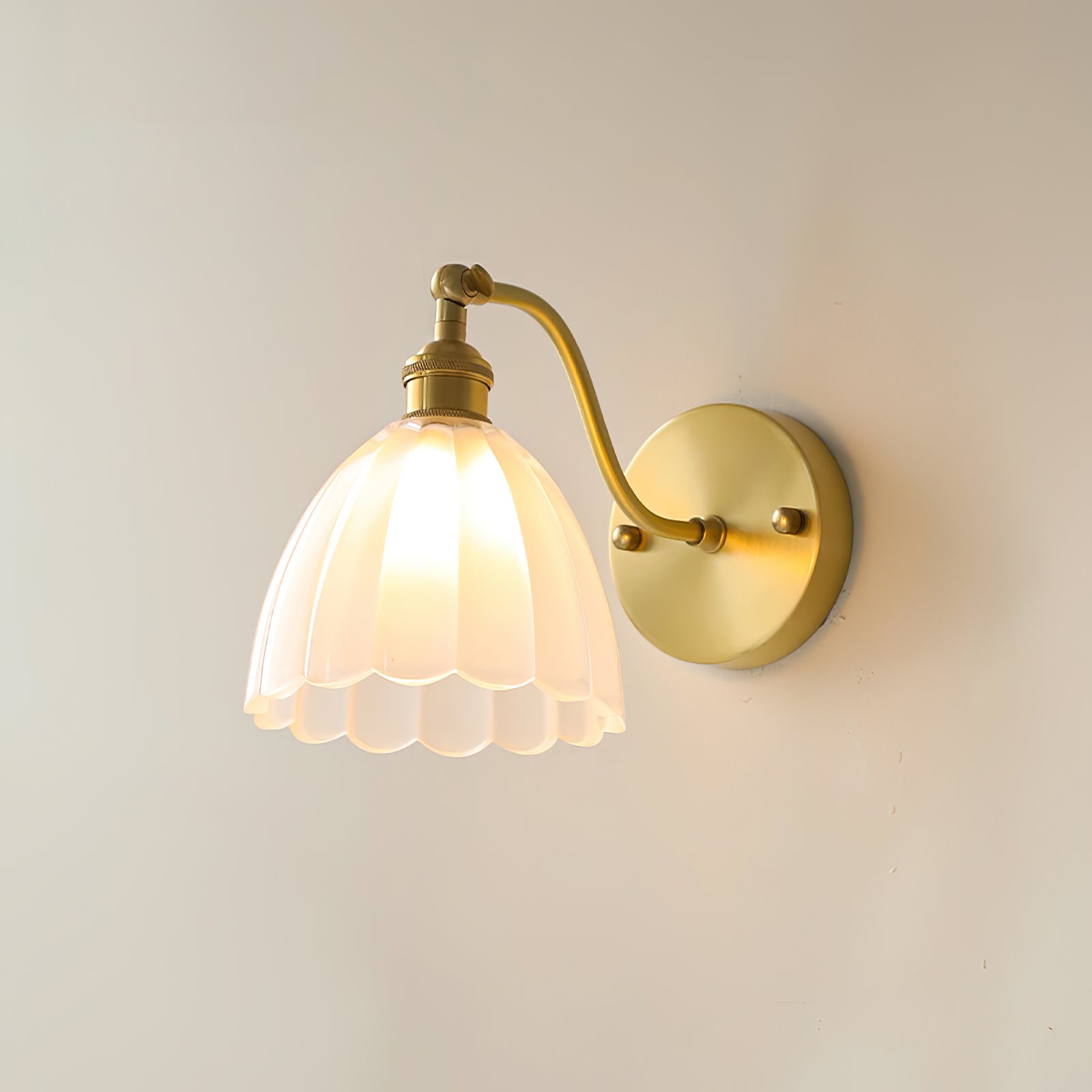Brass Carved Wall Sconce