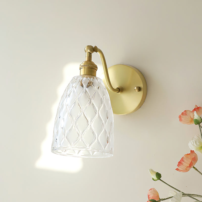 Brass Carved Wall Sconce