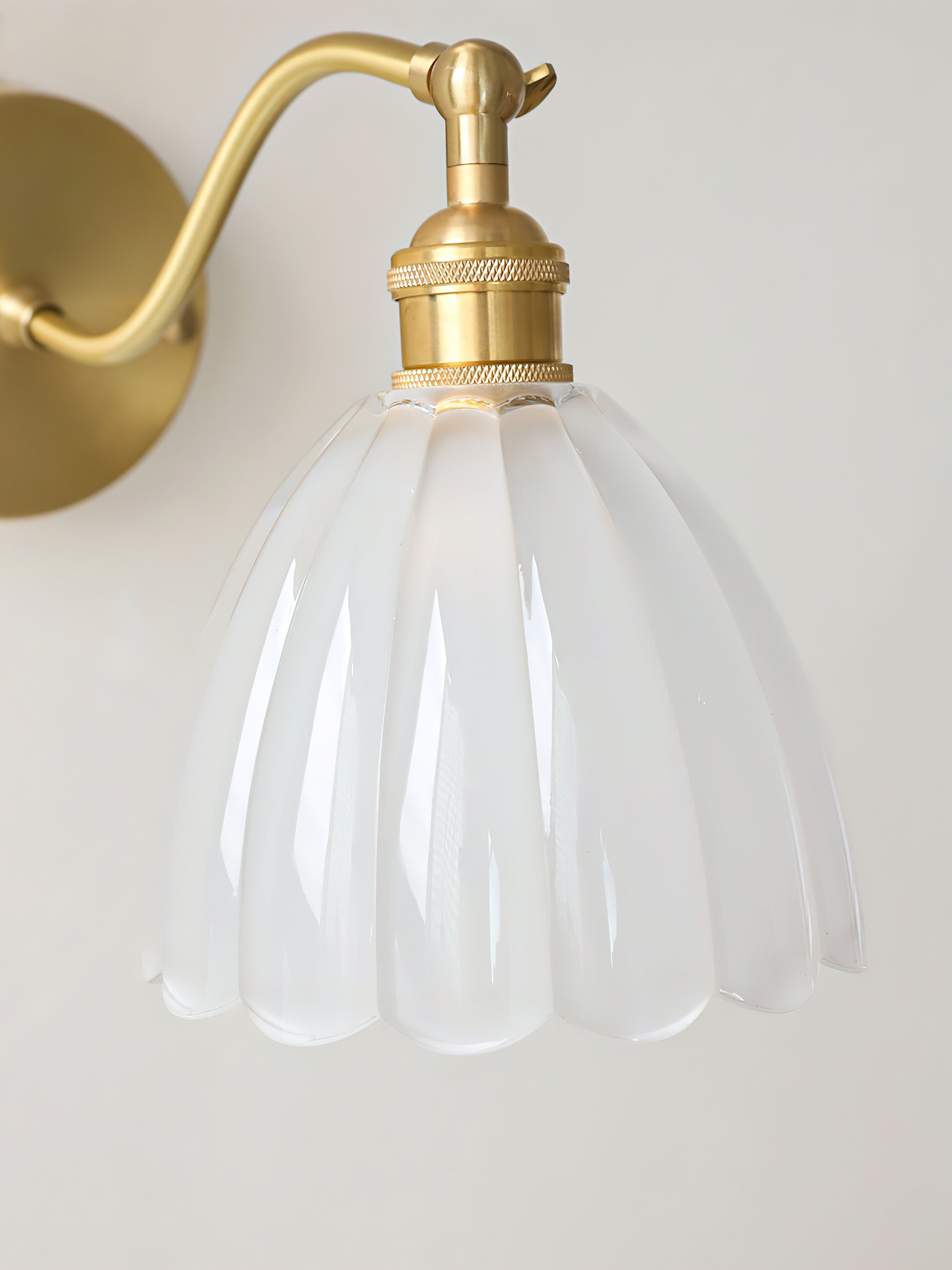 Brass Carved Wall Sconce