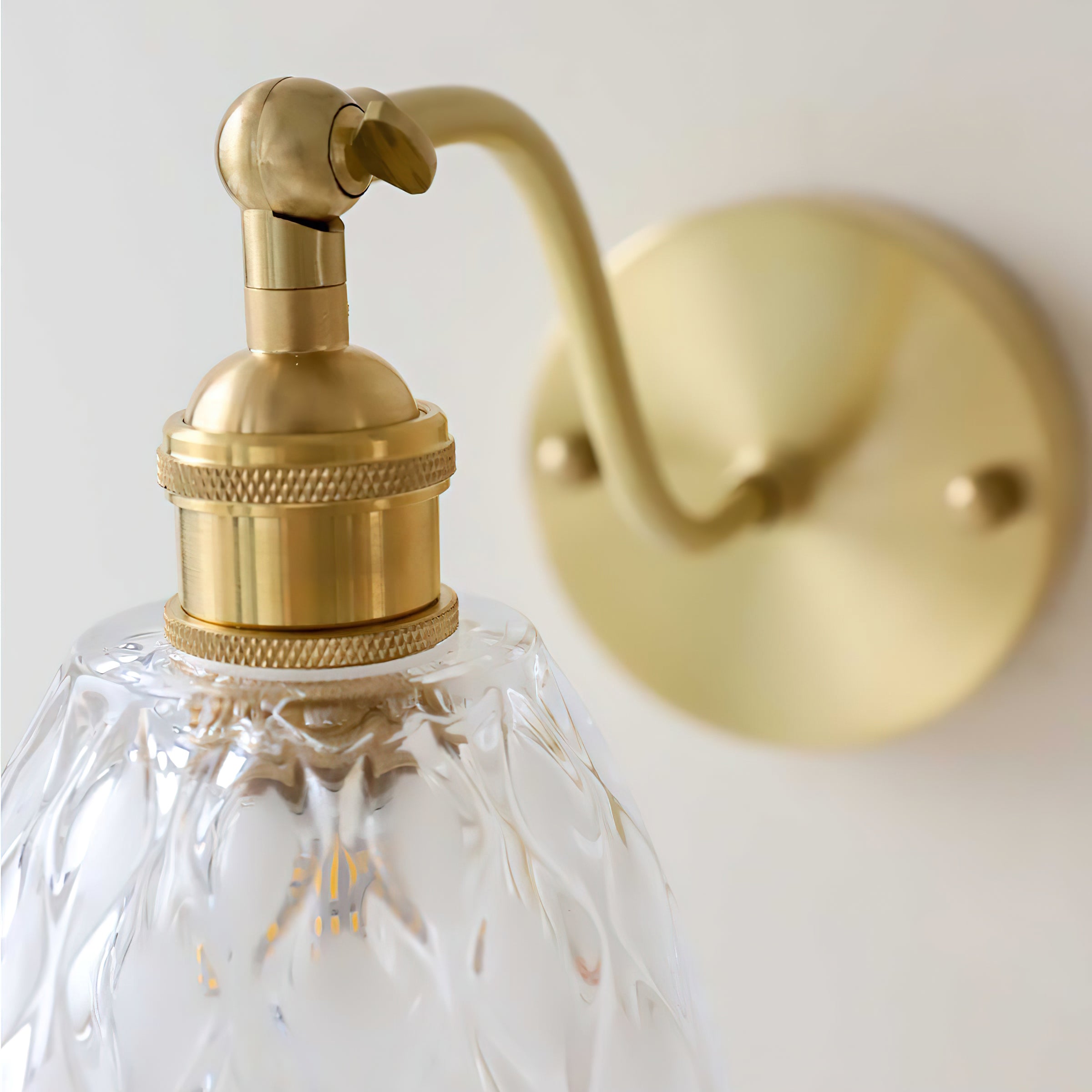 Brass Carved Wall Sconce