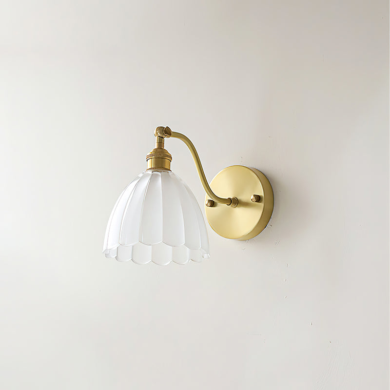 Brass Carved Wall Sconce