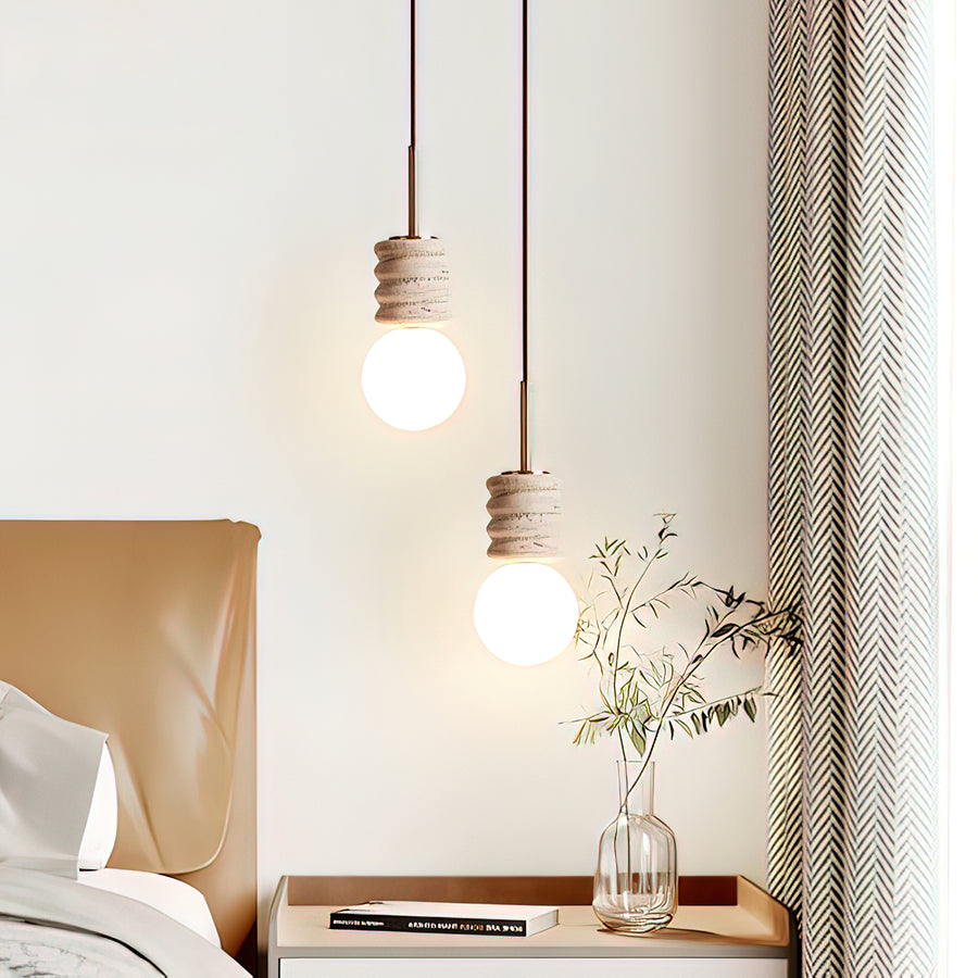 Candeeiro Travertine Pendant Light – detail 4