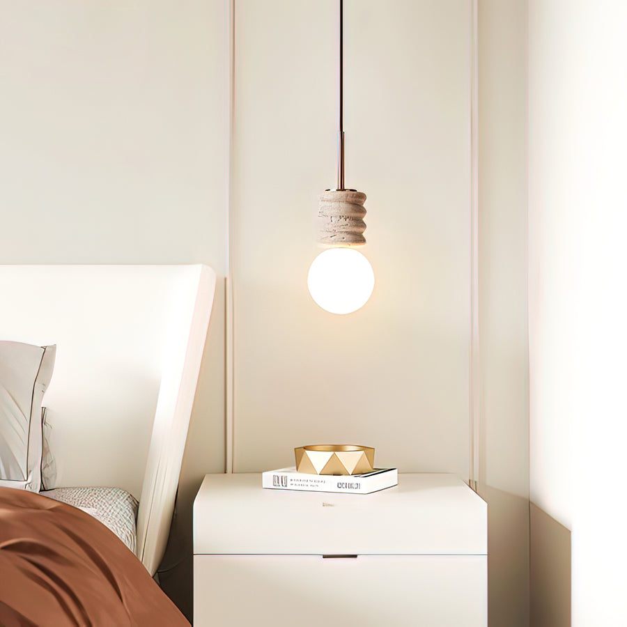 Candeeiro Travertine Pendant Light – detail 3