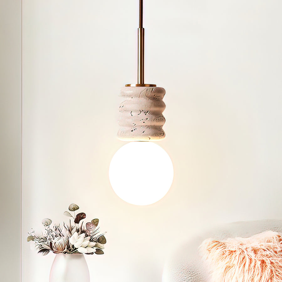 Candeeiro Travertine Pendant Light – detail 2