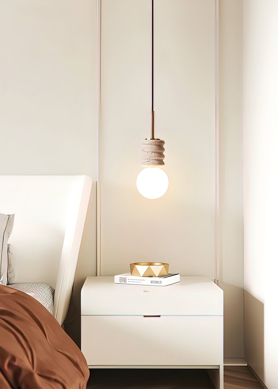 Candeeiro Travertine Pendant Light – detail 5