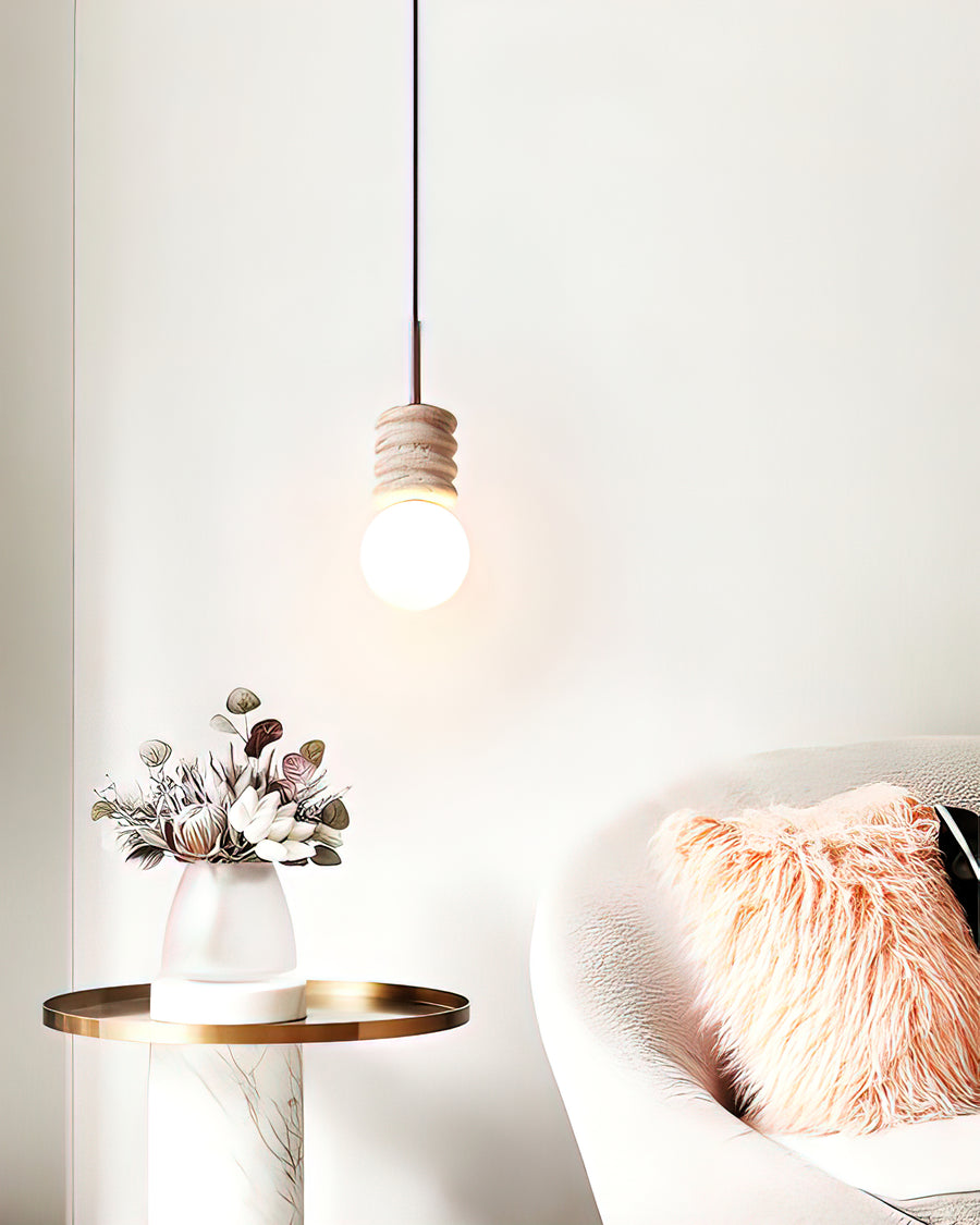 Candeeiro Travertine Pendant Light – detail 6
