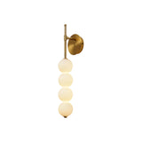 Brass & White Glass Ball