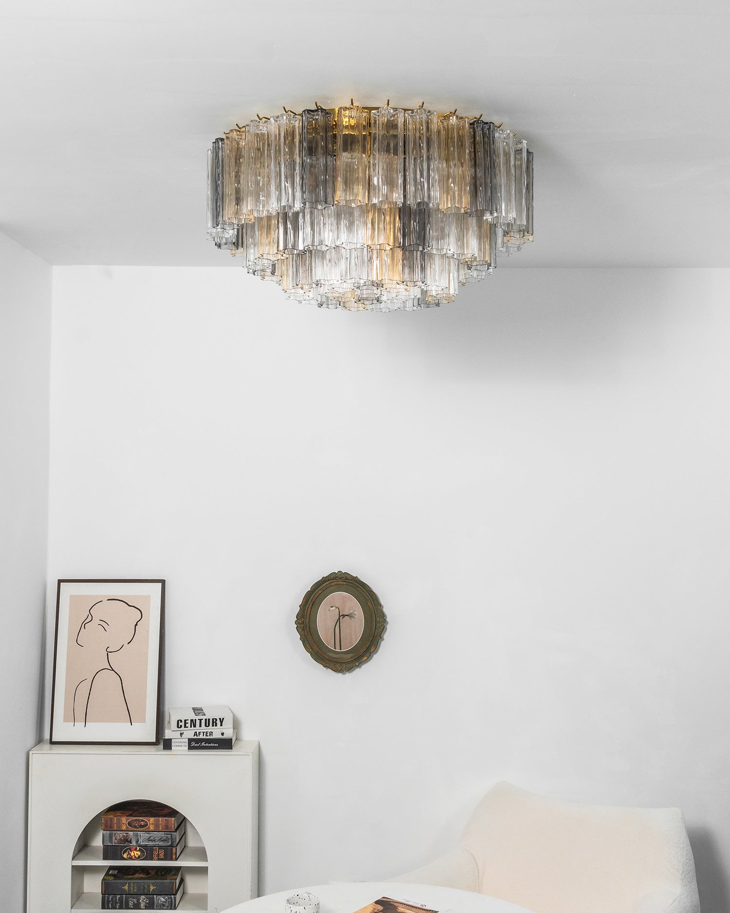 Celia Fluted Glass Ceiling Light