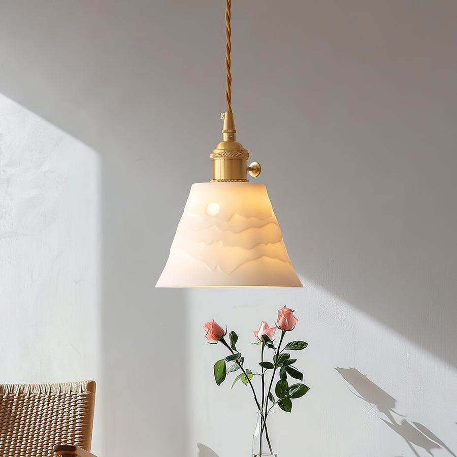 Conical Ceramic Pendant Light – detail 2