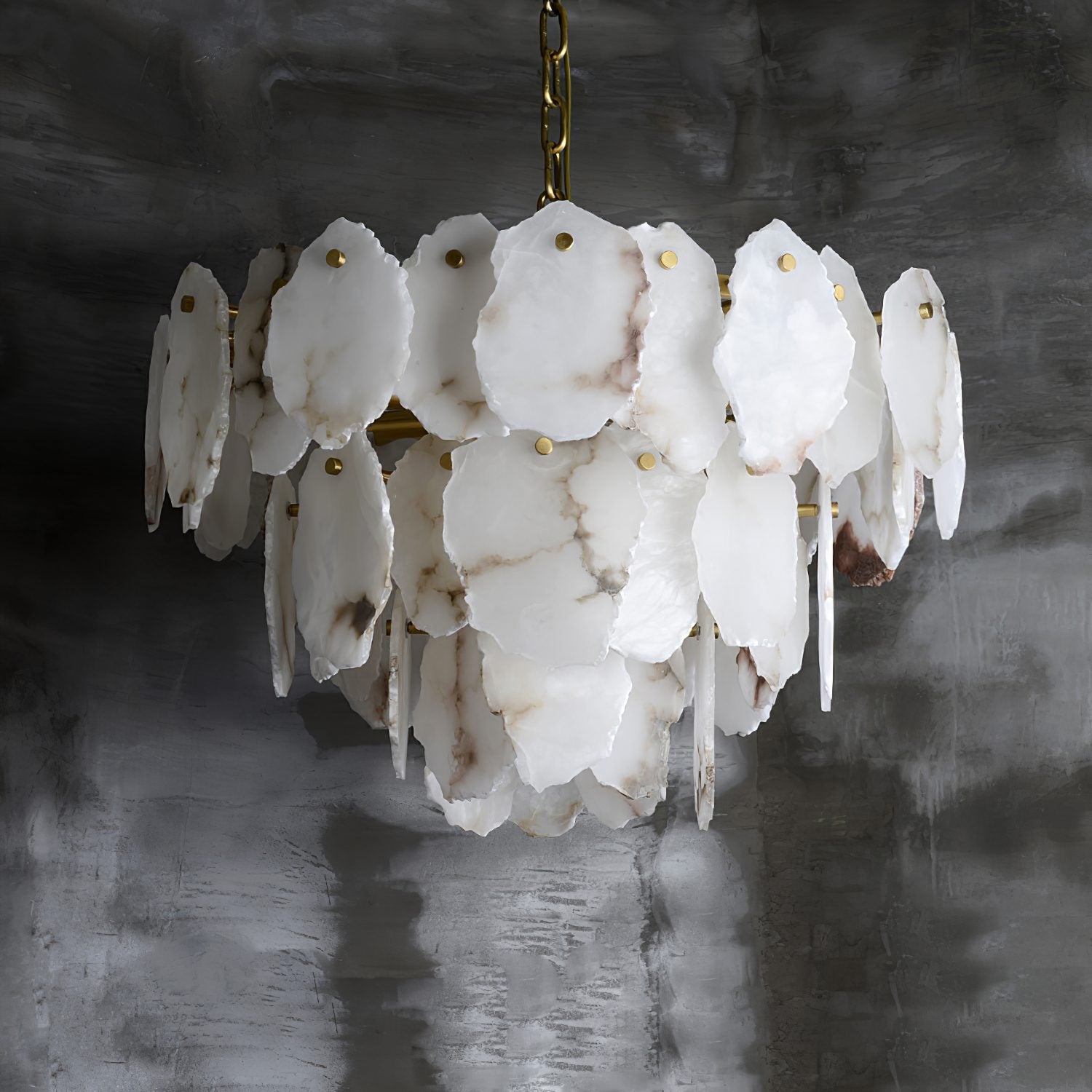 Crescent Alabaster Chandeliers