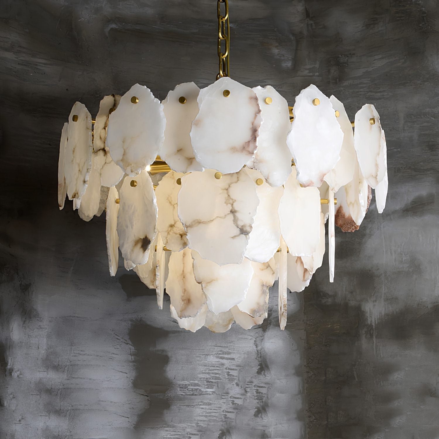 Crescent Alabaster Chandeliers