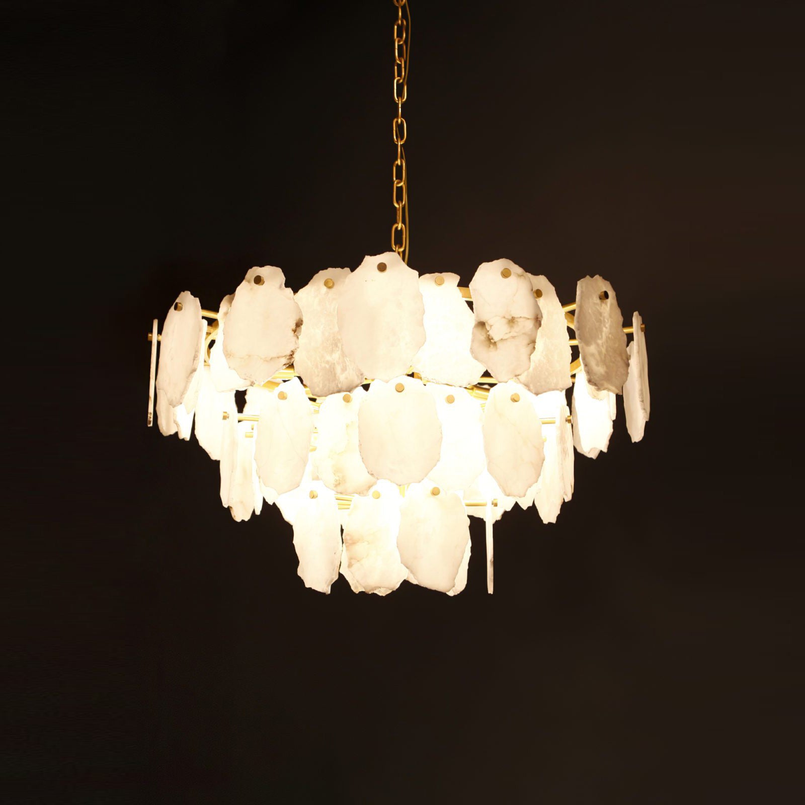 Crescent Alabaster Chandeliers