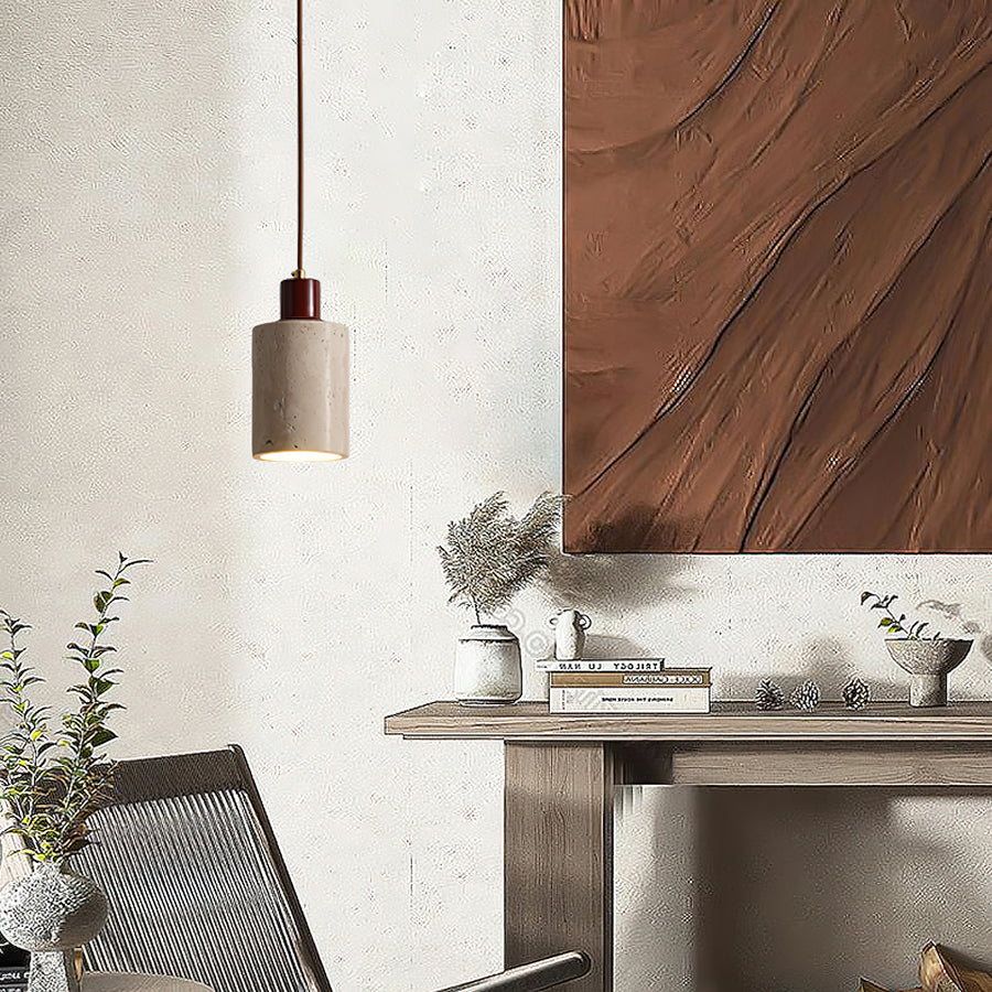 Destin Travertine Pendant Light – detail 3