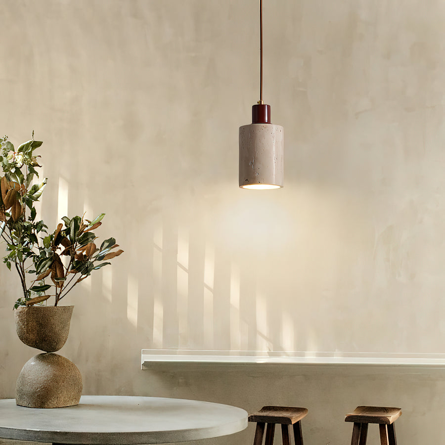 Destin Travertine Pendant Light – detail 2