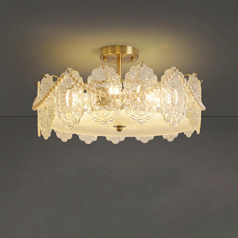 Drum Crystal Chandelier