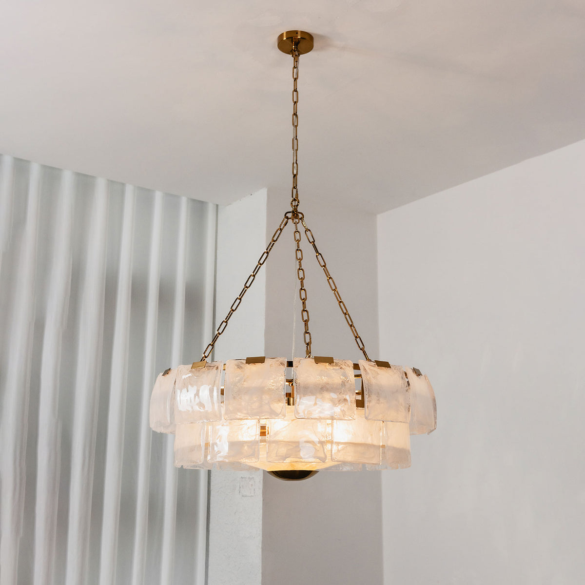 Eldon Textured Glass Chandelier – detail 18