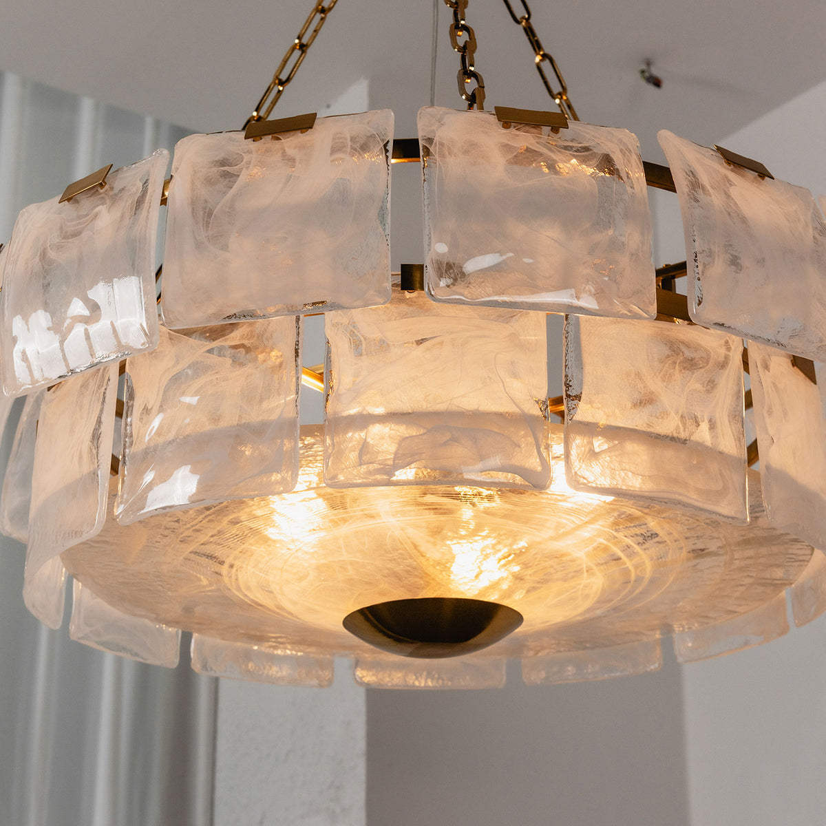 Eldon Textured Glass Chandelier – detail 31