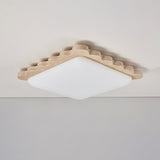 Square Beige & White
