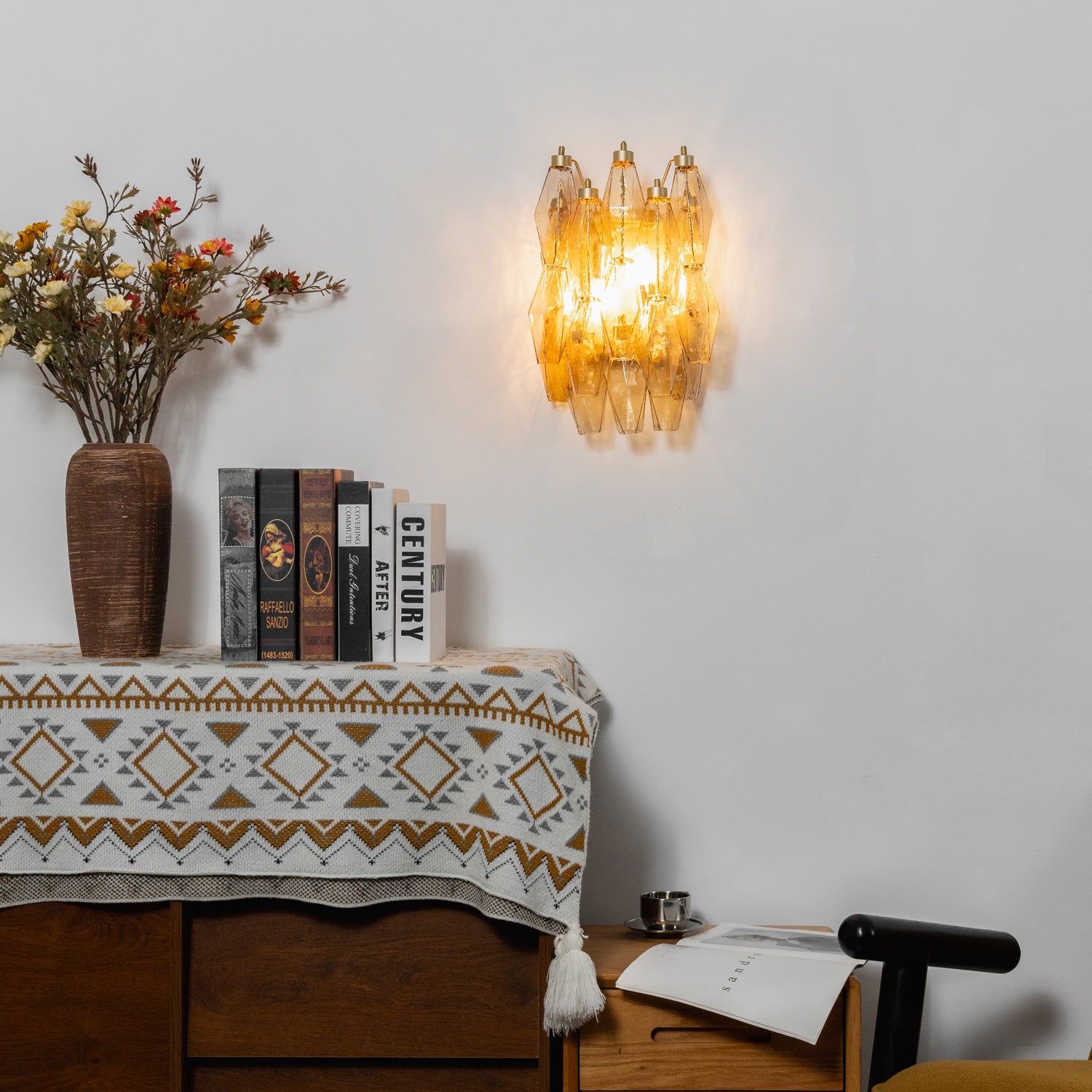 Facetia Tiered Glass Wall Sconce
