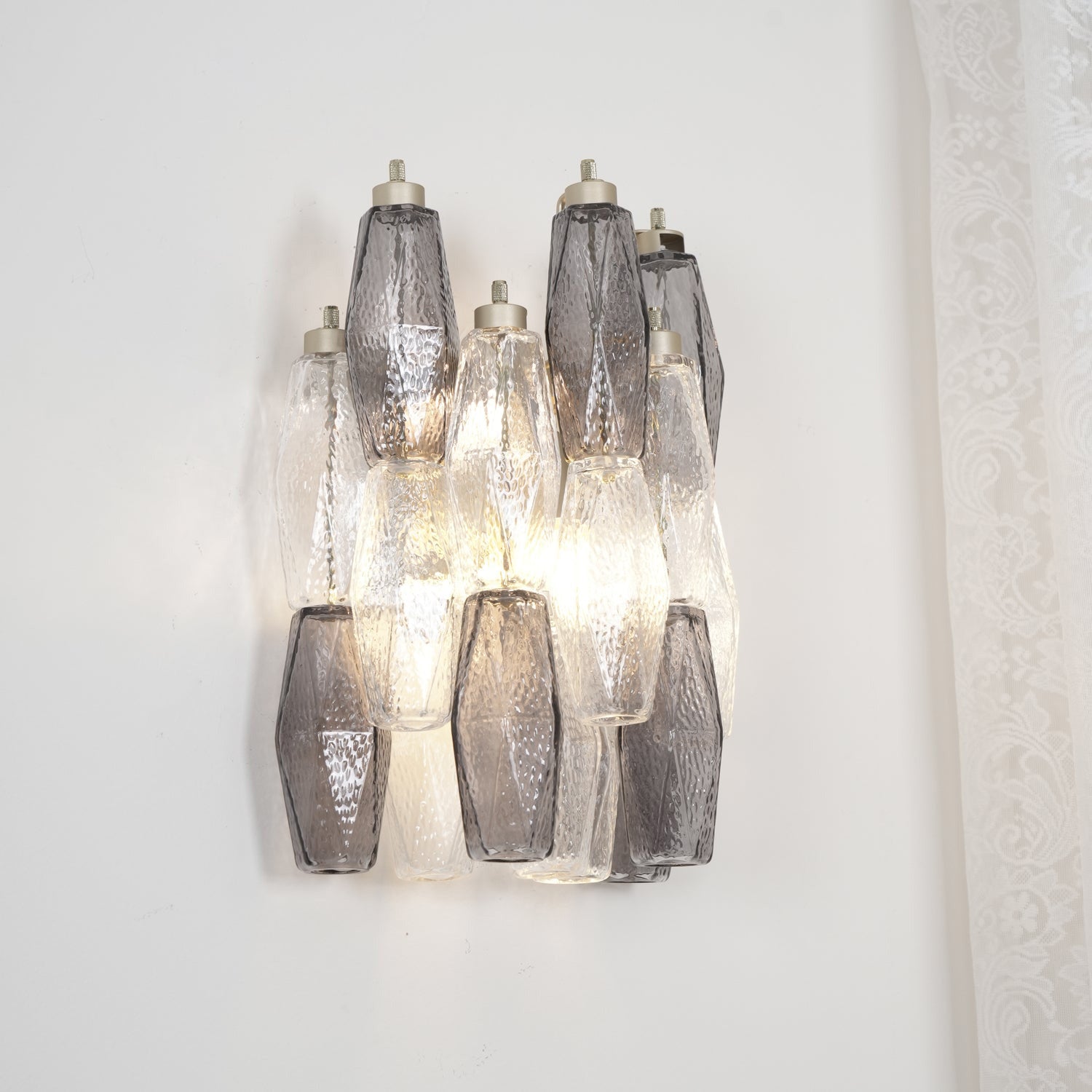 Facetia Tiered Glass Wall Sconce