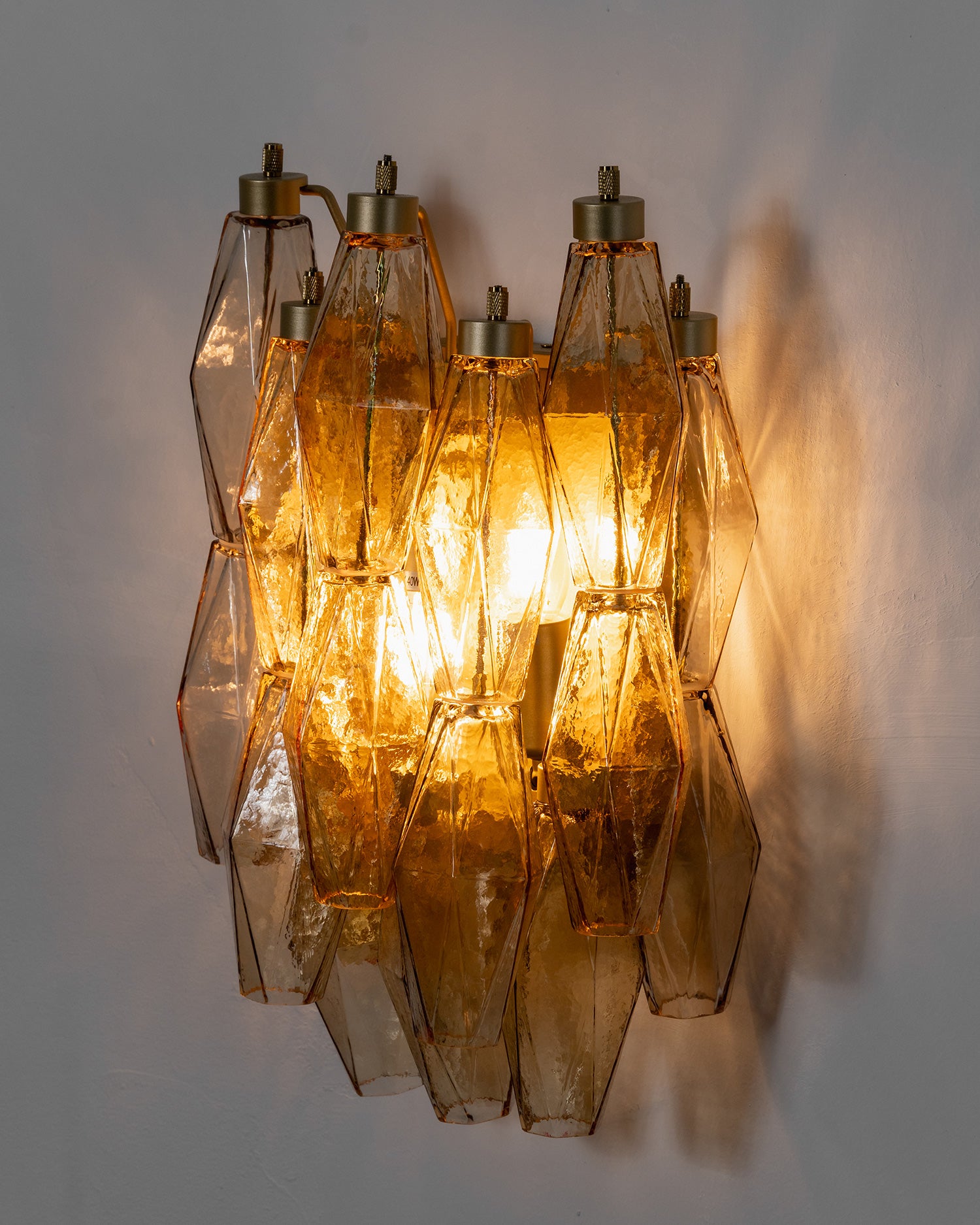 Facetia Tiered Glass Wall Sconce