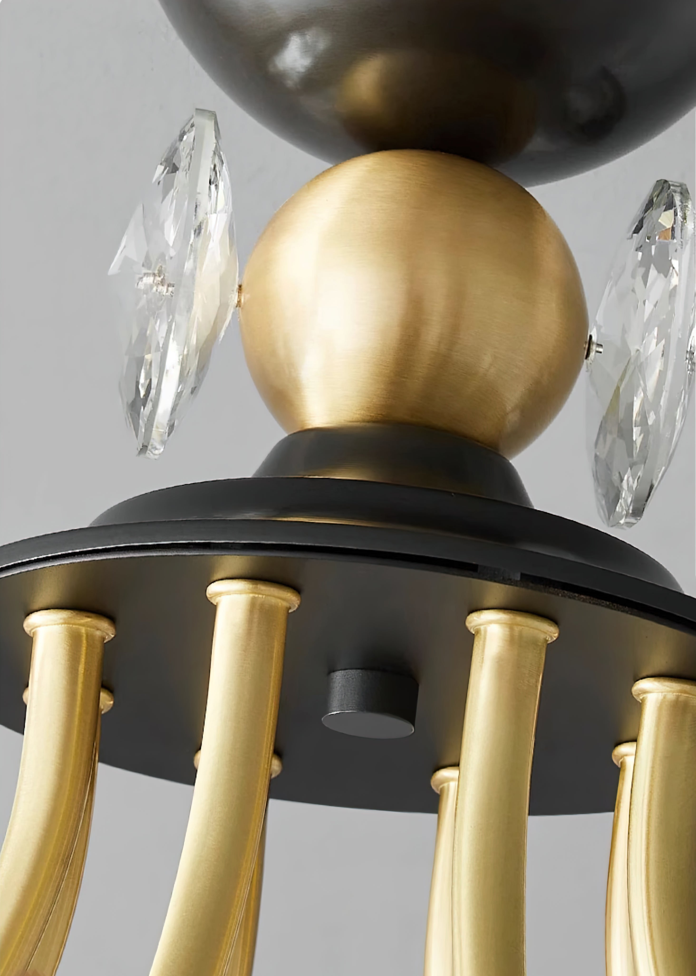 Floral Glass Semi Flush Ceiling Light