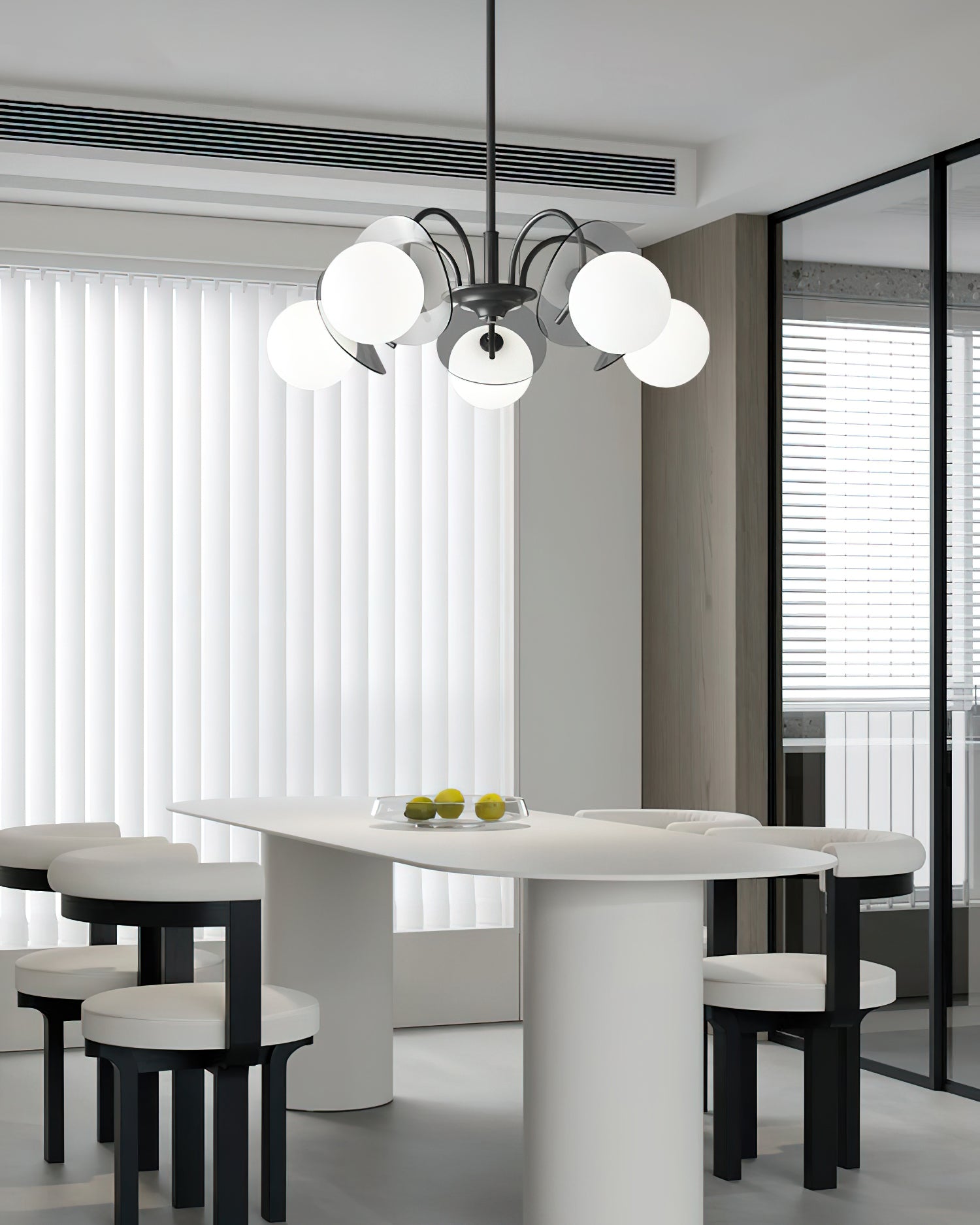 Floral Glass Semi Flush Ceiling Light