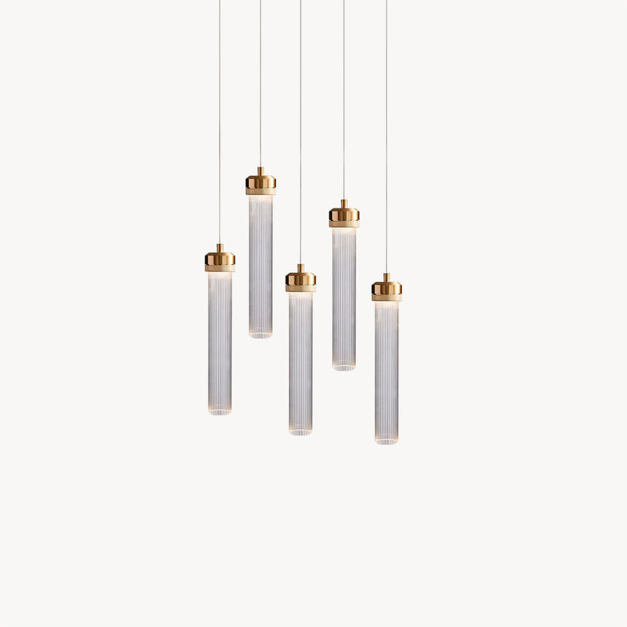 Fluted Tube Pendant Light