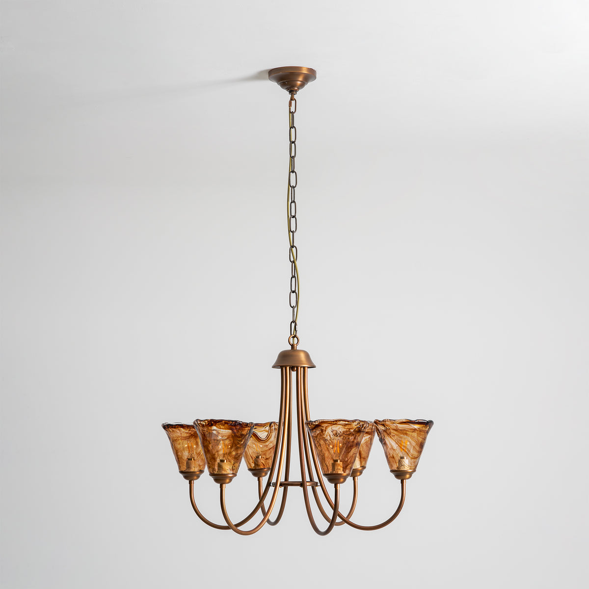 Franklin Amber Chandelier