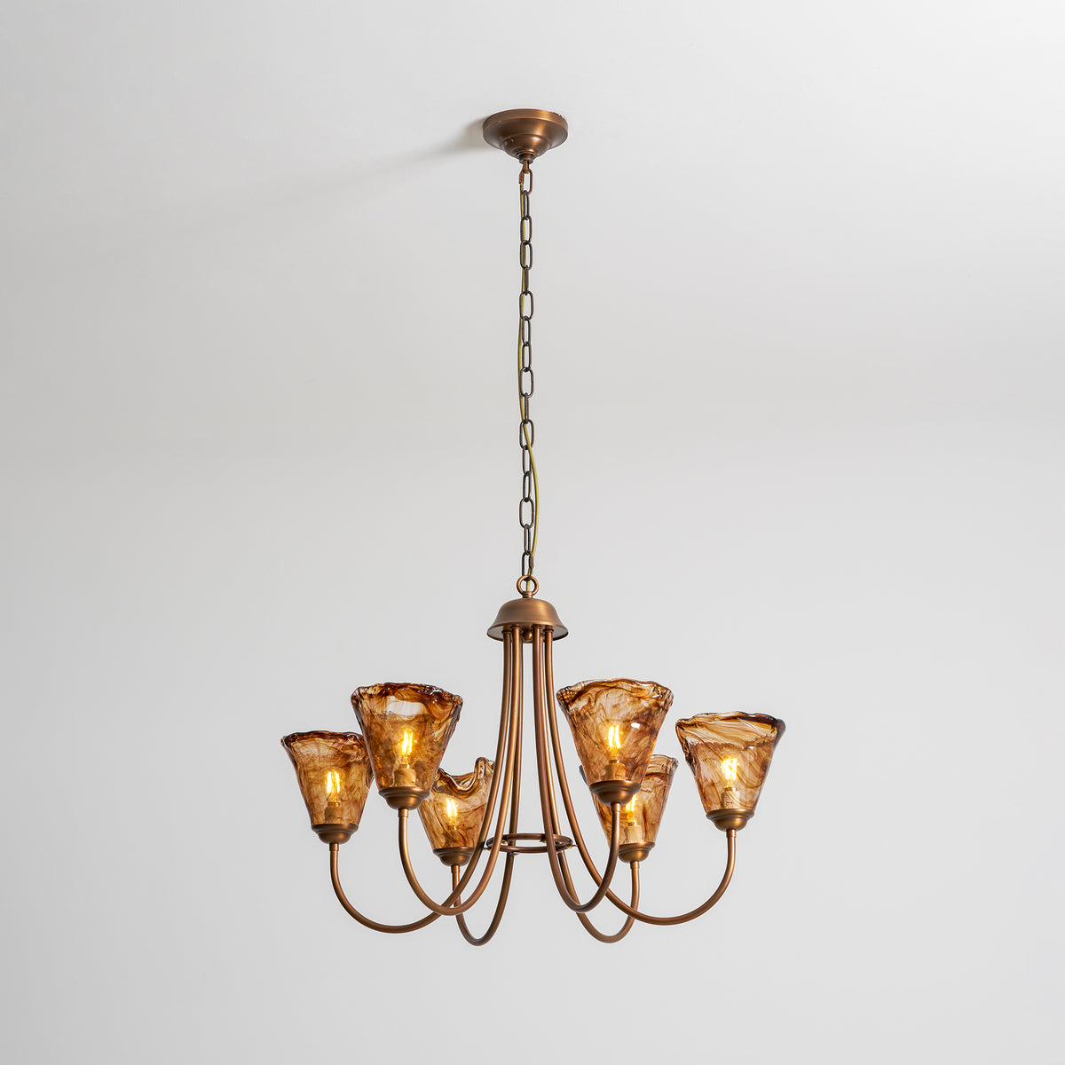 Franklin Amber Chandelier