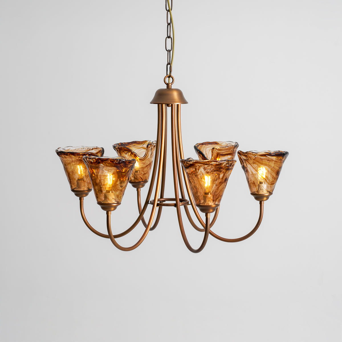 Franklin Amber Chandelier