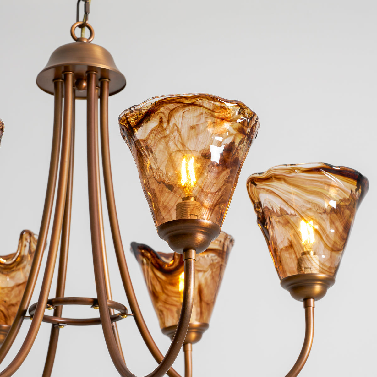 Franklin Amber Chandelier