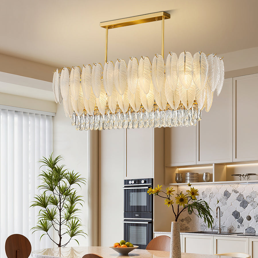 Greta Feather Crystal Chandelier – detail 4